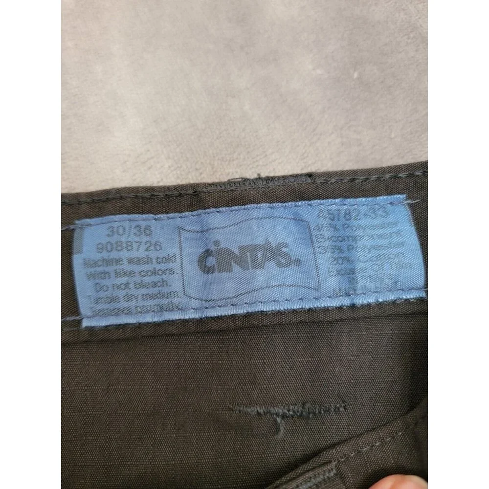 Cintas Mens‎ Work Pants 31x34 Dark Gray Ripstop Reflective High Visibility
